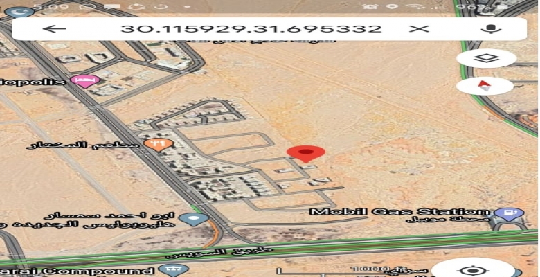 للبيع قطعة أرض متميزه بهليوبليس الجديدة بها رخصة بناء لاقامة 4 فلل صغيره بمداخل خارجيه مستقله