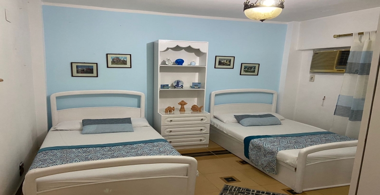 شقة مفروشة للبيع  بالمهندسين موقع متميز جدا بالفرش وديكورات جديدة سوبر لوكس  3 غرف