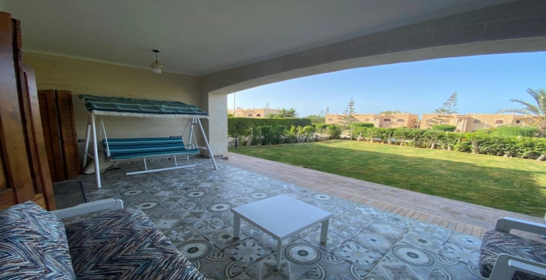 شالية للايجار فى مارينا 5 ارضي بجاردن 3 غرف