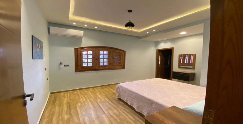 شالية للايجار فى مارينا 5 ارضي بجاردن 3 غرف