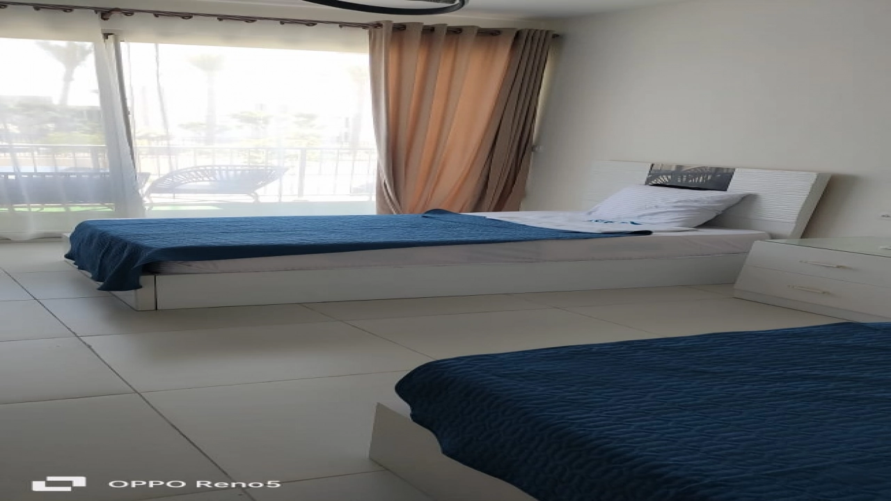 شالية غرفتين للايجار بالساحل الشمالي قرية مراسي (مارينا ويست)