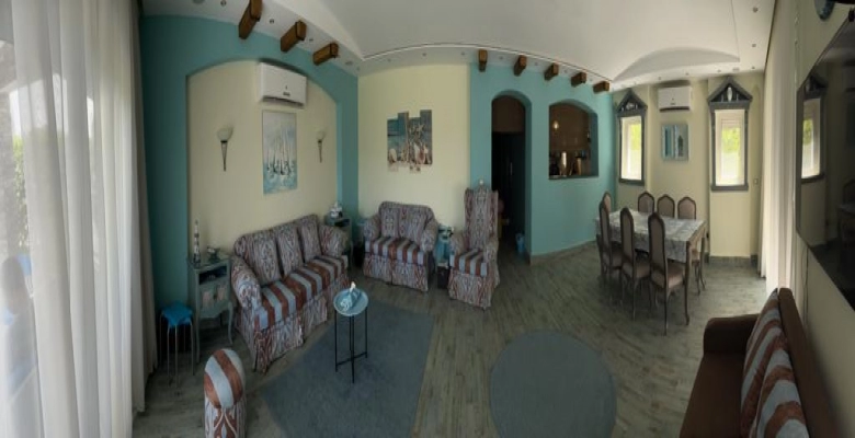 فيلا مستقلة للبيع في قرية امواج الساحل الشمالي صف اول علي البحر  Villa for sale in Amwaj North Coast Village