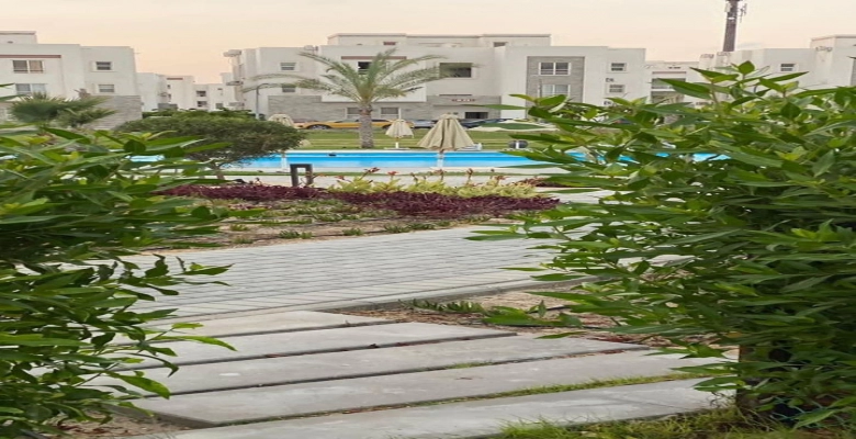 شالية للايجار3  نوم اراضي بحديقة في قرية امواج الساحل الشمالي