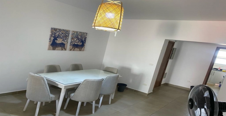 شالية للايجار3  نوم ارضي بحديقة في قرية امواج الساحل الشمالي