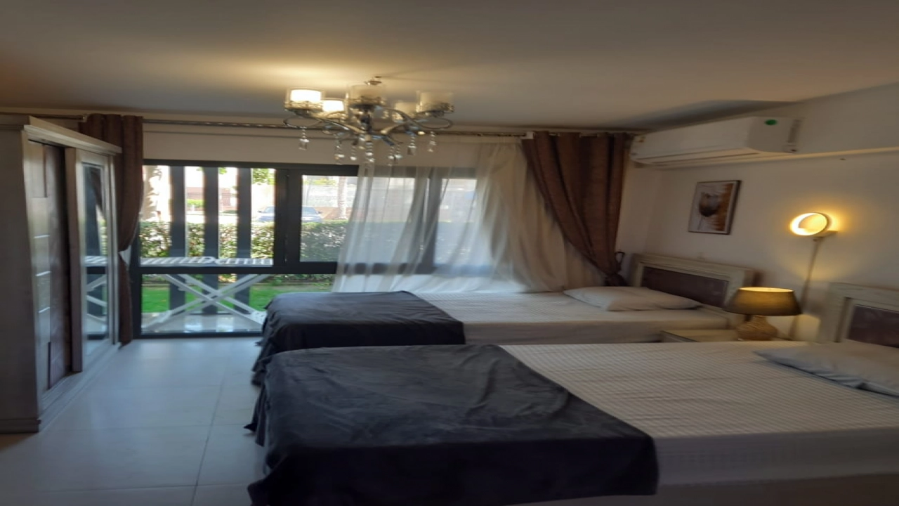 شاليه للايجار في مراسي مارينا 1 الساحل الشمالي ارضي بجاردن