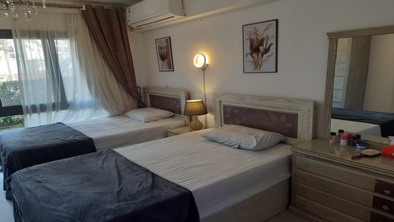 شاليه للايجار في مراسي مارينا 1 الساحل الشمالي ارضي بجاردن