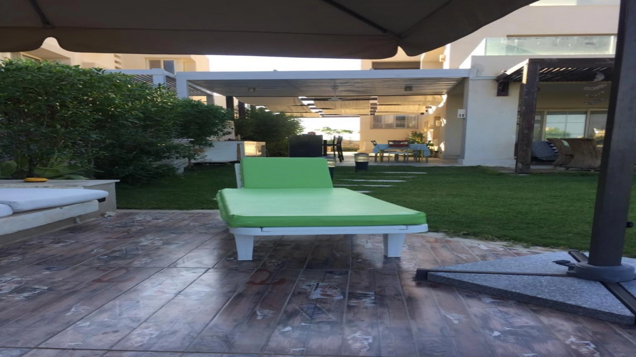 شاليه للايجار في هاسيندا باي ارضي بجاردن 3 غرف