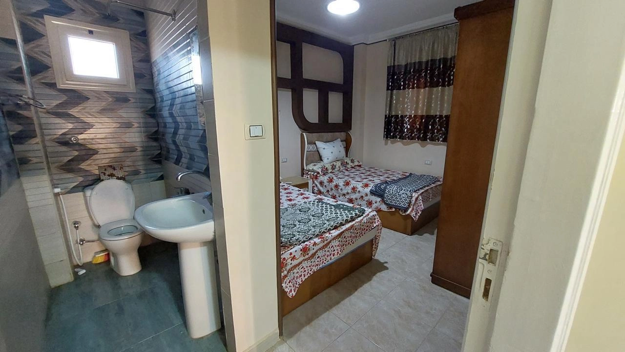 شاليه للايجار في قريه اللوتس الساحل الشمالي غرفتين