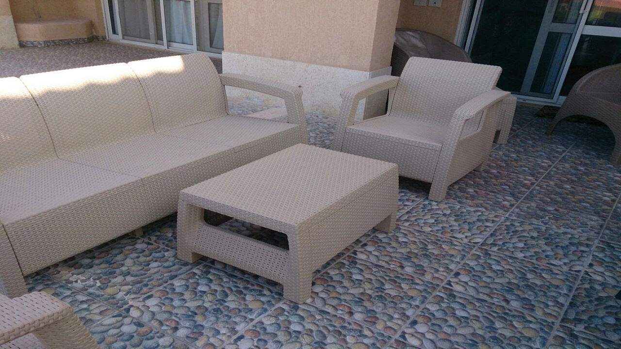 شاليه للايجار ارضي بجاردن في قريه تلال العلمين الساحل الشمالي 3 غرف