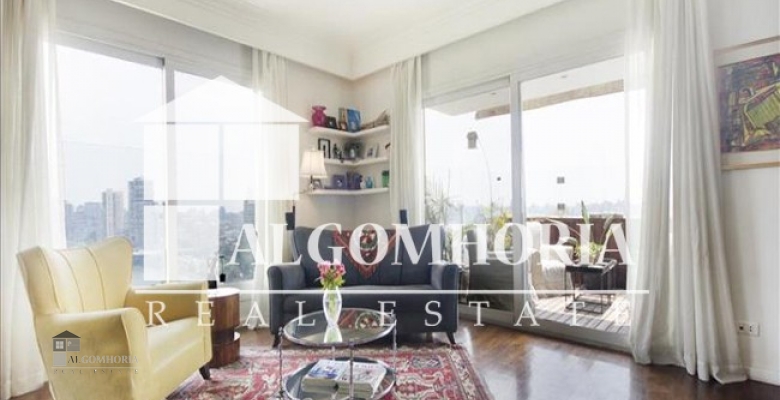 شقة مفروشة للايجار 300م بالزمالك في ابراج التونسي تري النيل