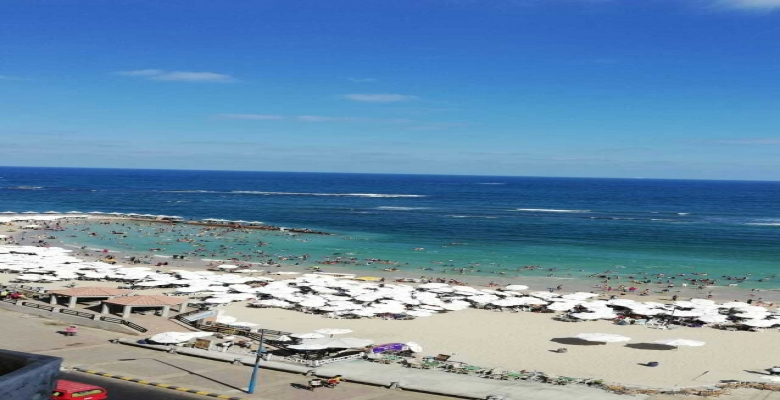 شقة مفروشة للايجار -ميامى - اعلى كافتريا الف ليلة وليلة -رؤية للبحر بانوراما