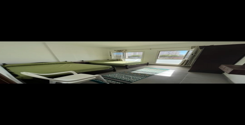 شاليه ارضي بجنينه للايجار بالساحل الشمالي ( امواج )