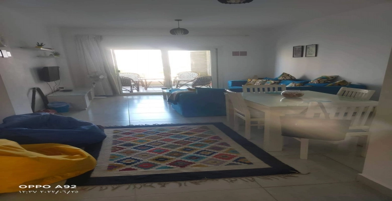 شاليه للايجار في قريه امواج - الساحل الشمالي / A first-floor chalet is available for rent in Amwaj Village, North Coast