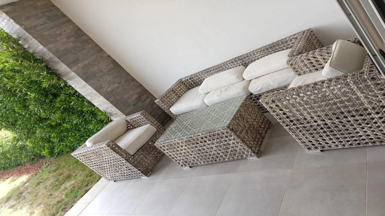 شالية للايجار 3 غرف اراضي بالحديقة  في قرية امواج الساحل الشمالي