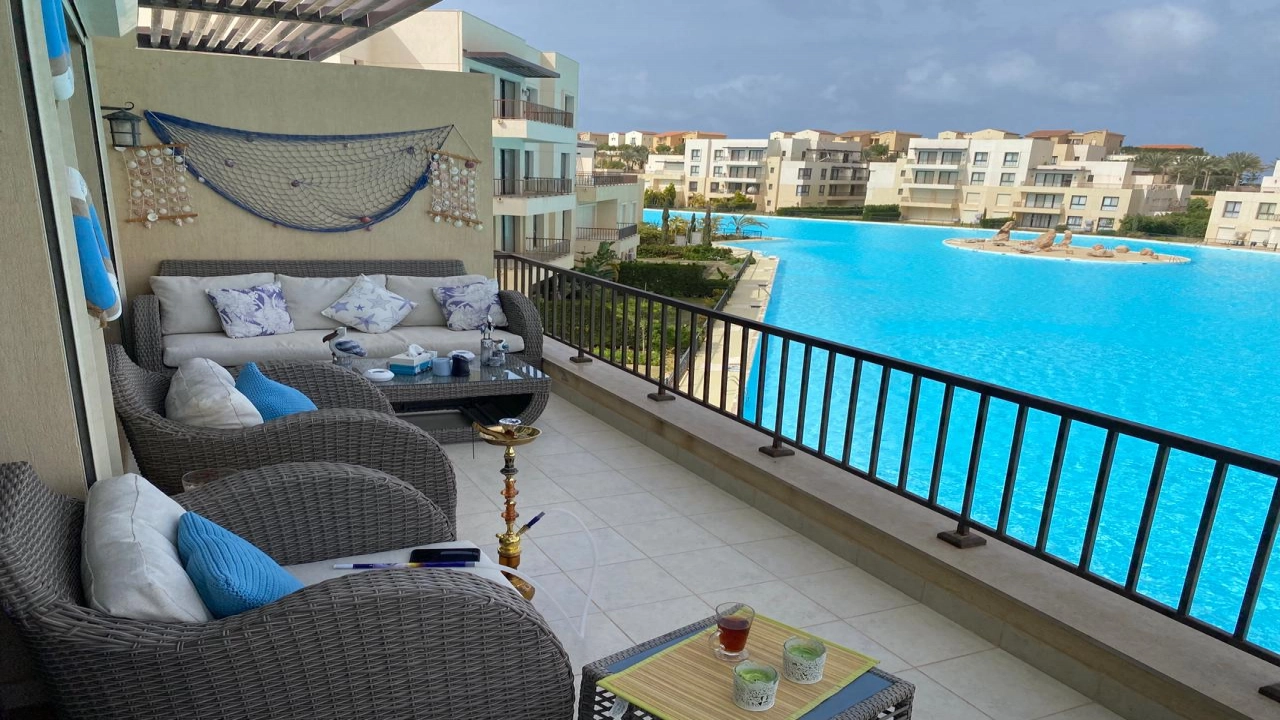 شالية 3 غرفة للايجار - الساحل الشمالي - بمراسي ( بلانكا )