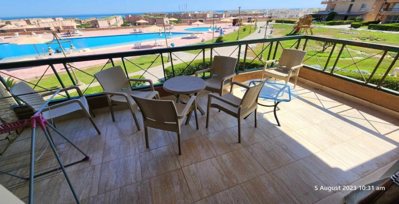 شالية للإيجار في قرية بلومار الساحل الشمالي Chalet for rent in Blumar Village, North Coast