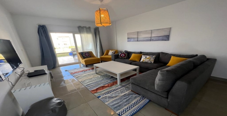 شالية للايجار3  نوم ارضي بحديقة في قرية امواج الساحل الشمالي