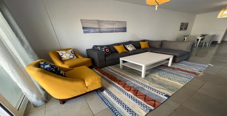 شالية للايجار3  نوم ارضي بحديقة في قرية امواج الساحل الشمالي