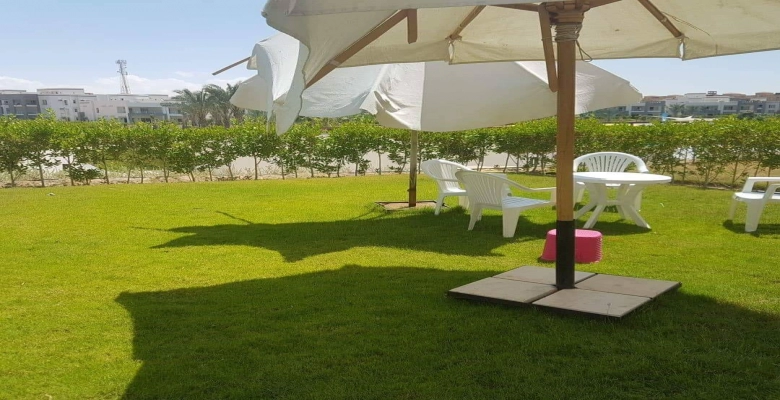 شاليه للايجار في امواج الدور الارضي 2 غرفه